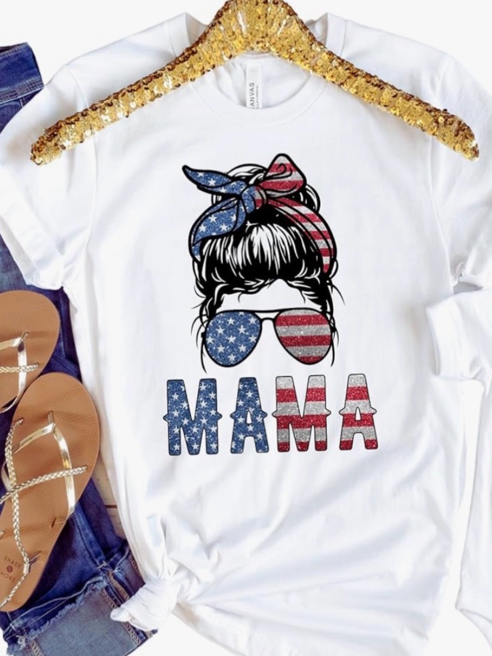 American Mama Tee - White